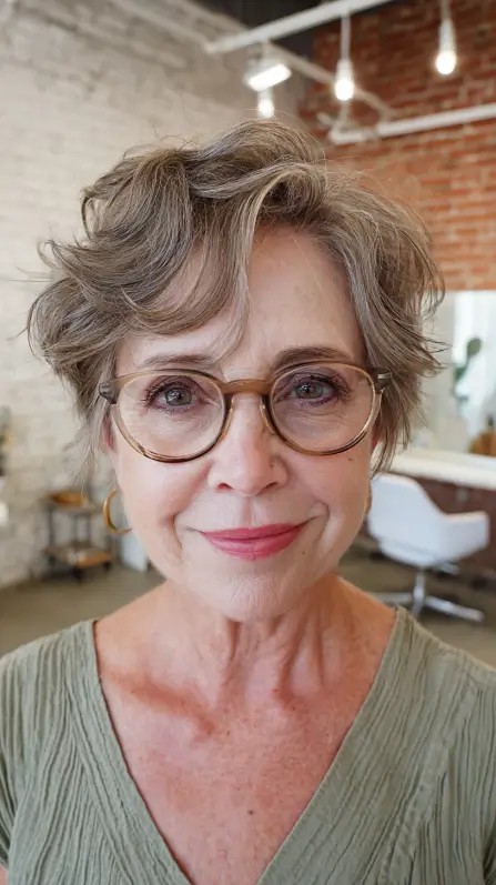 Textured Ash Blonde Choppy Pixie Cut