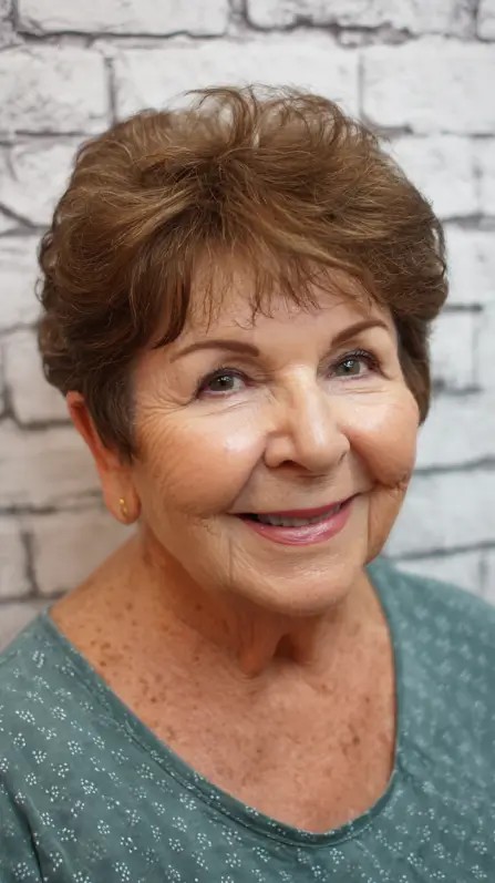 Textured Short Crop with Playful Volume