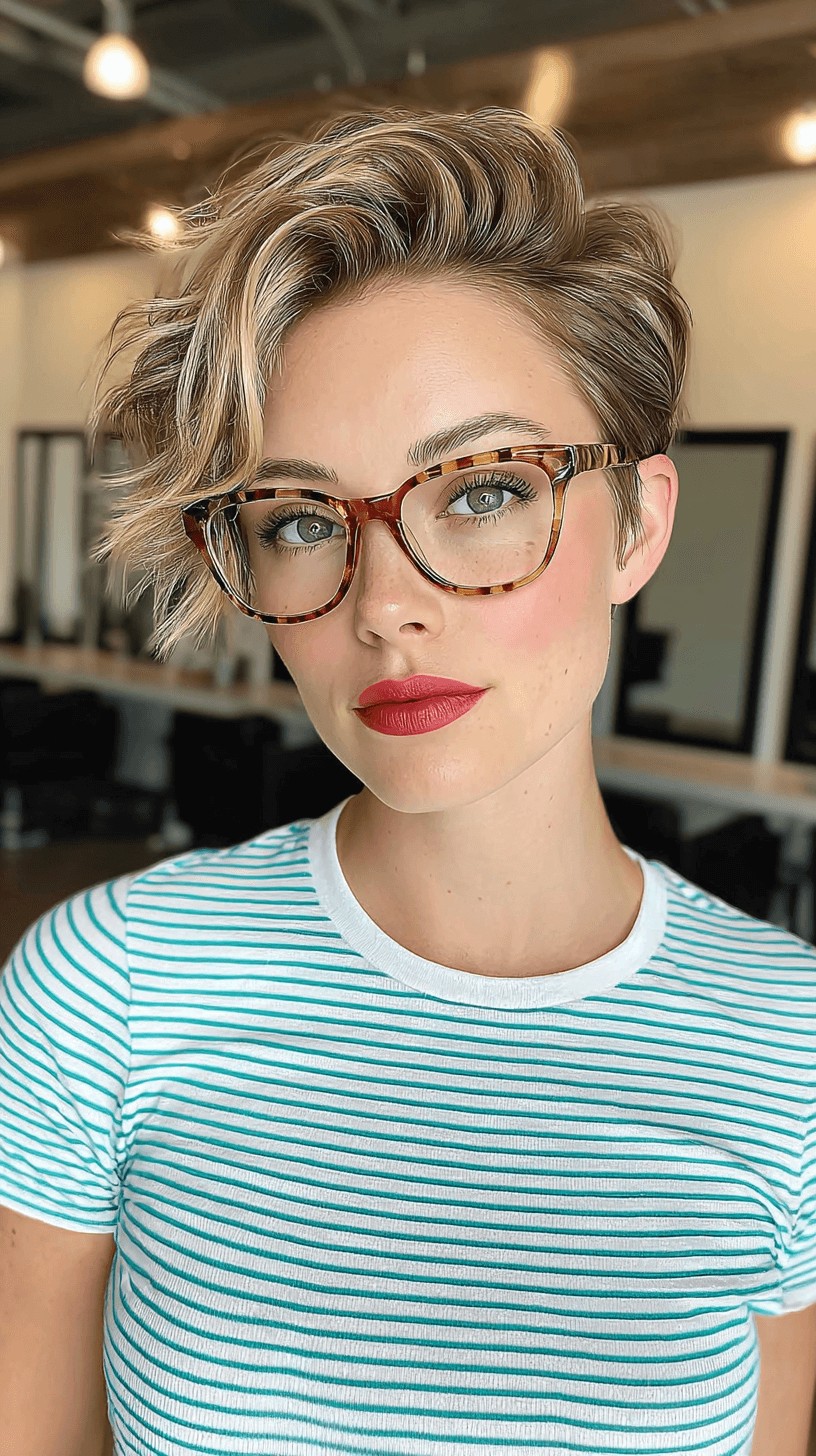 Textured Short Crop with Soft Waves