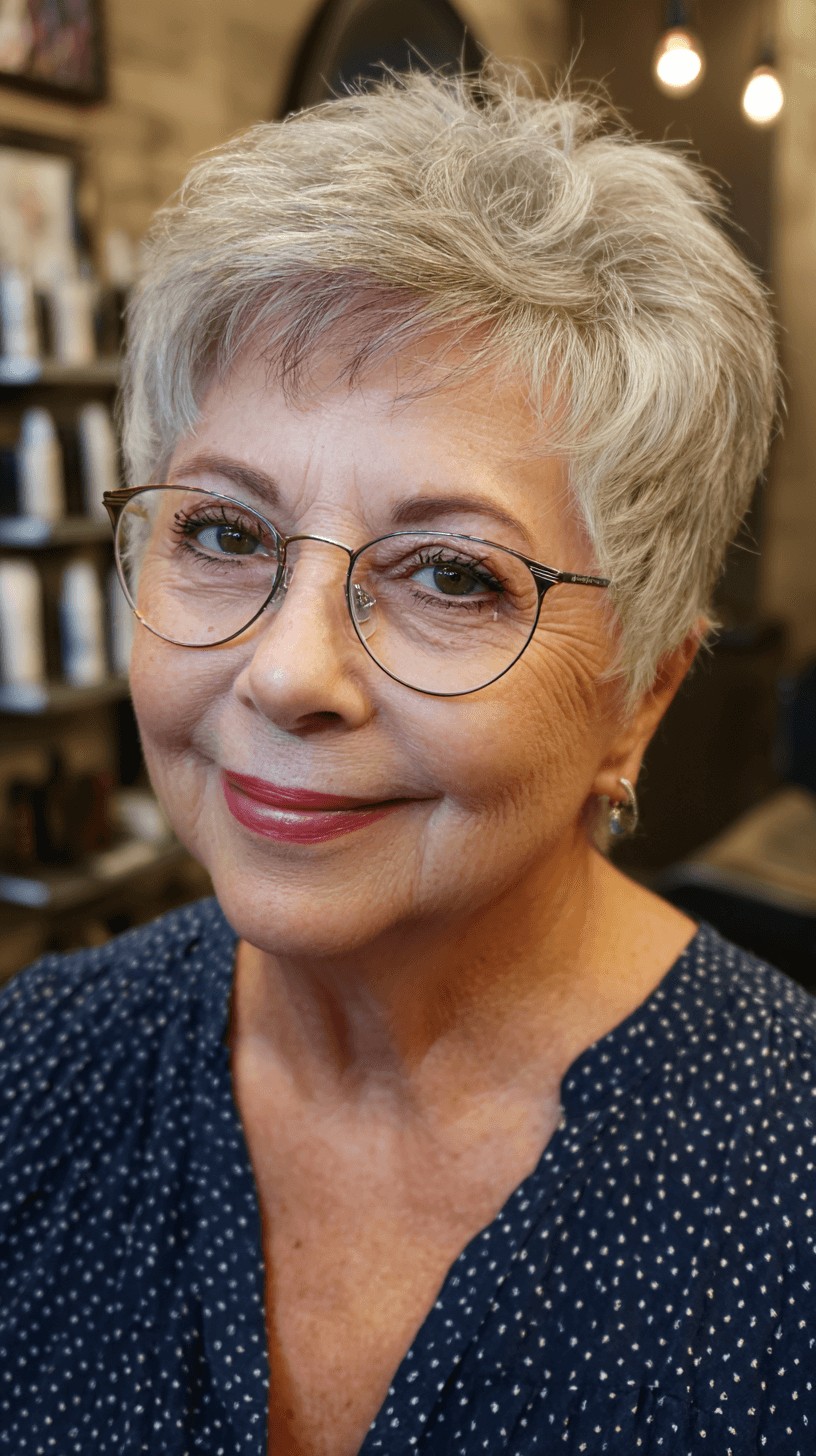 Textured Short Crop with Subtle Volume