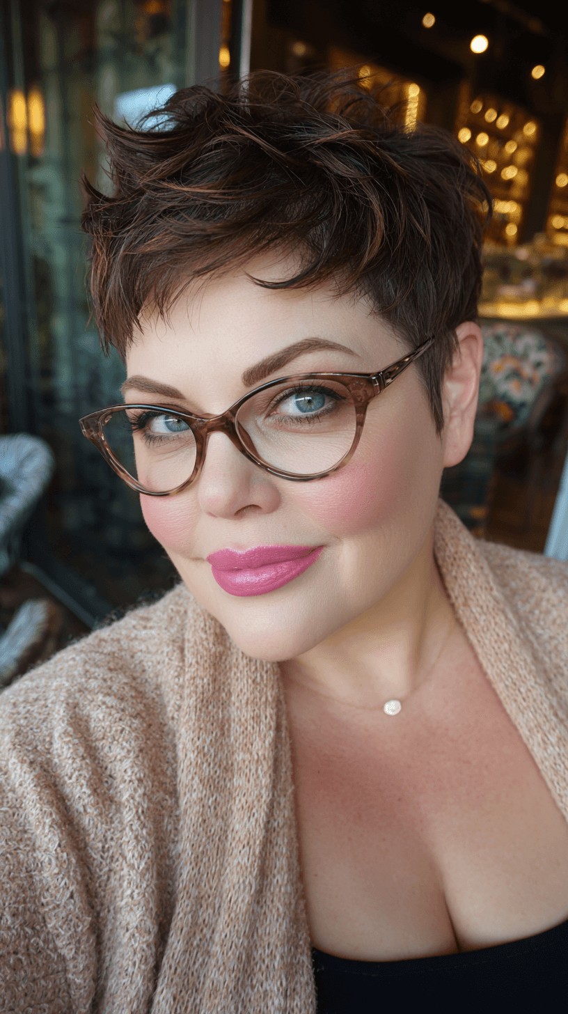 Textured Short Pixie Cut with Fluffy Layers