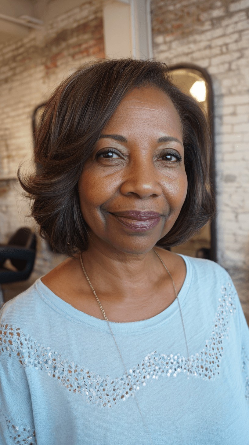 chic layered bob with soft waves