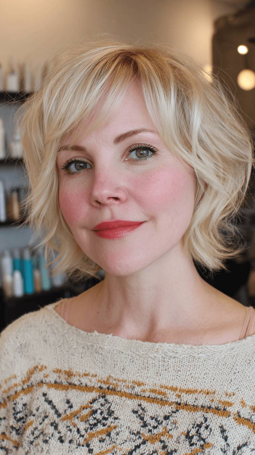 Chic Textured Bob with Soft Waves