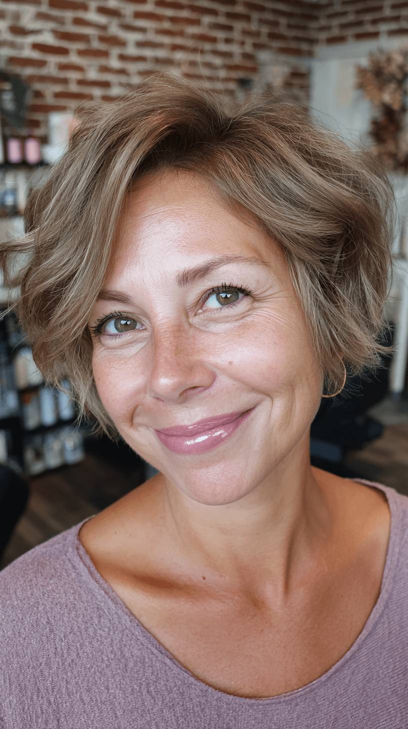 Chic Textured Short Cut with Soft Waves
