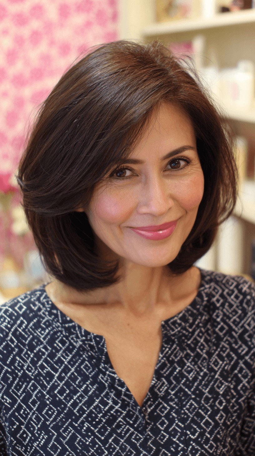 Elegant Shoulder-Length Blunt Cut with Soft Volume