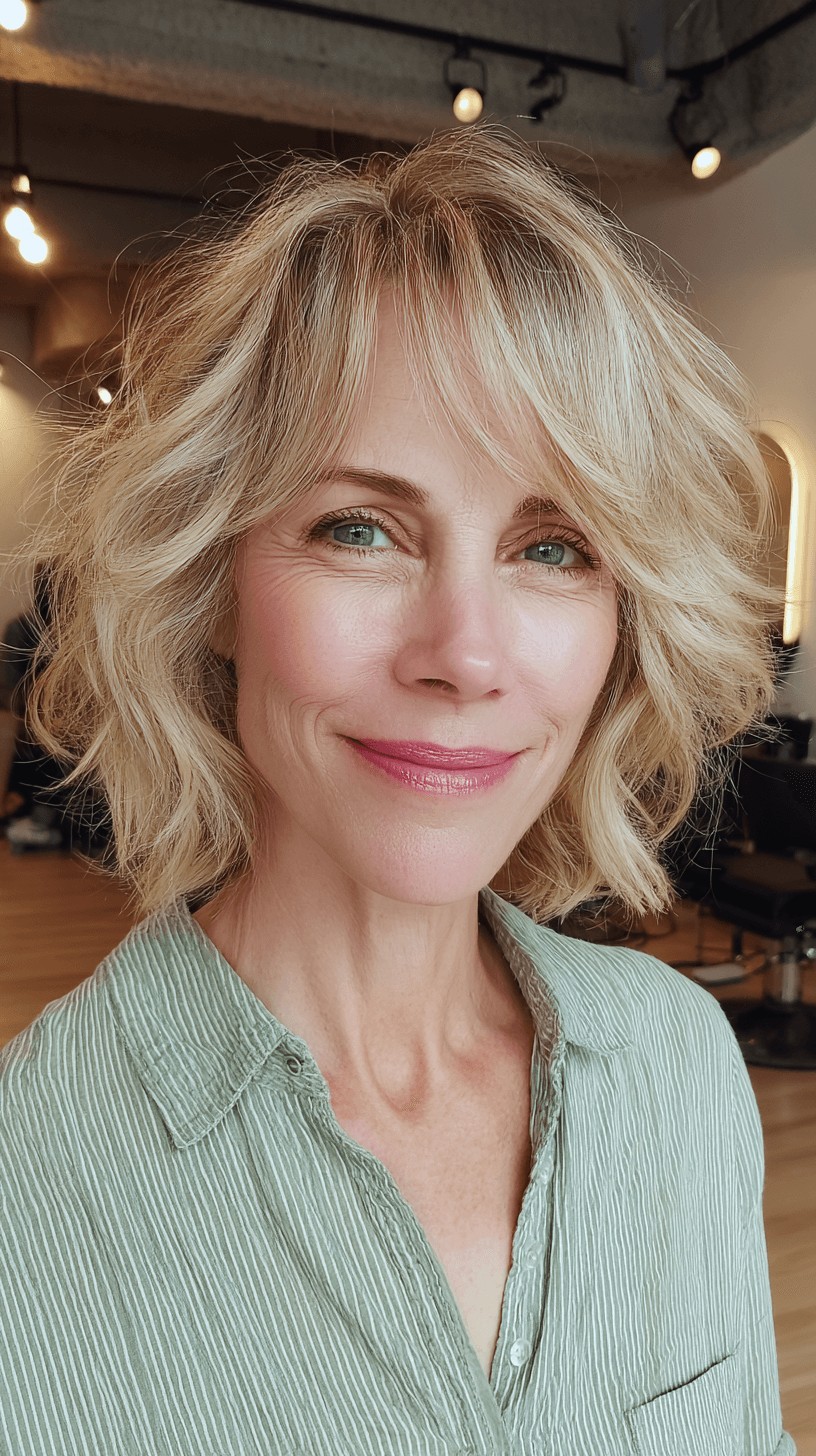 Modern Textured Bob with Soft Waves