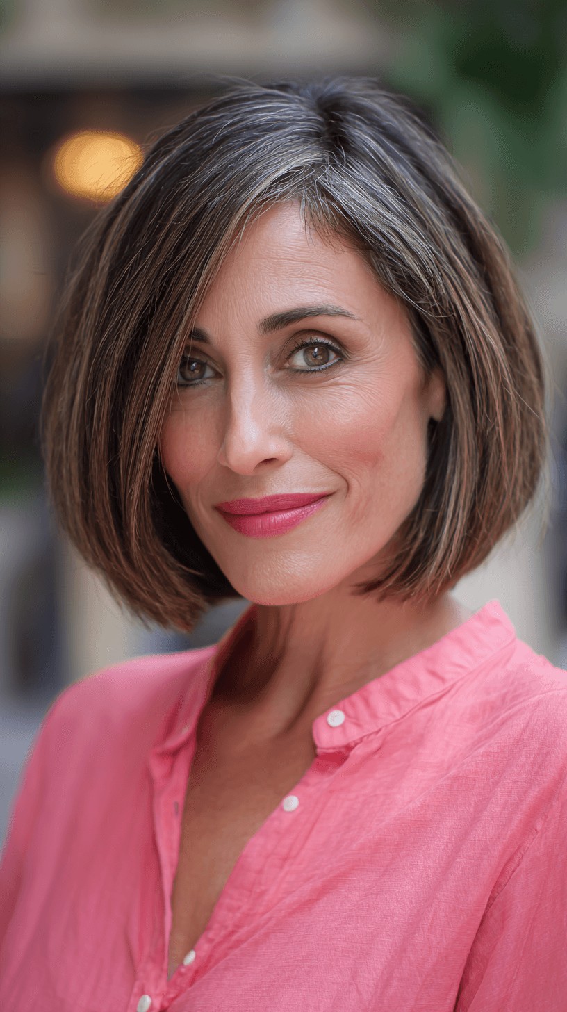 Modern Textured Bob with Subtle Highlights