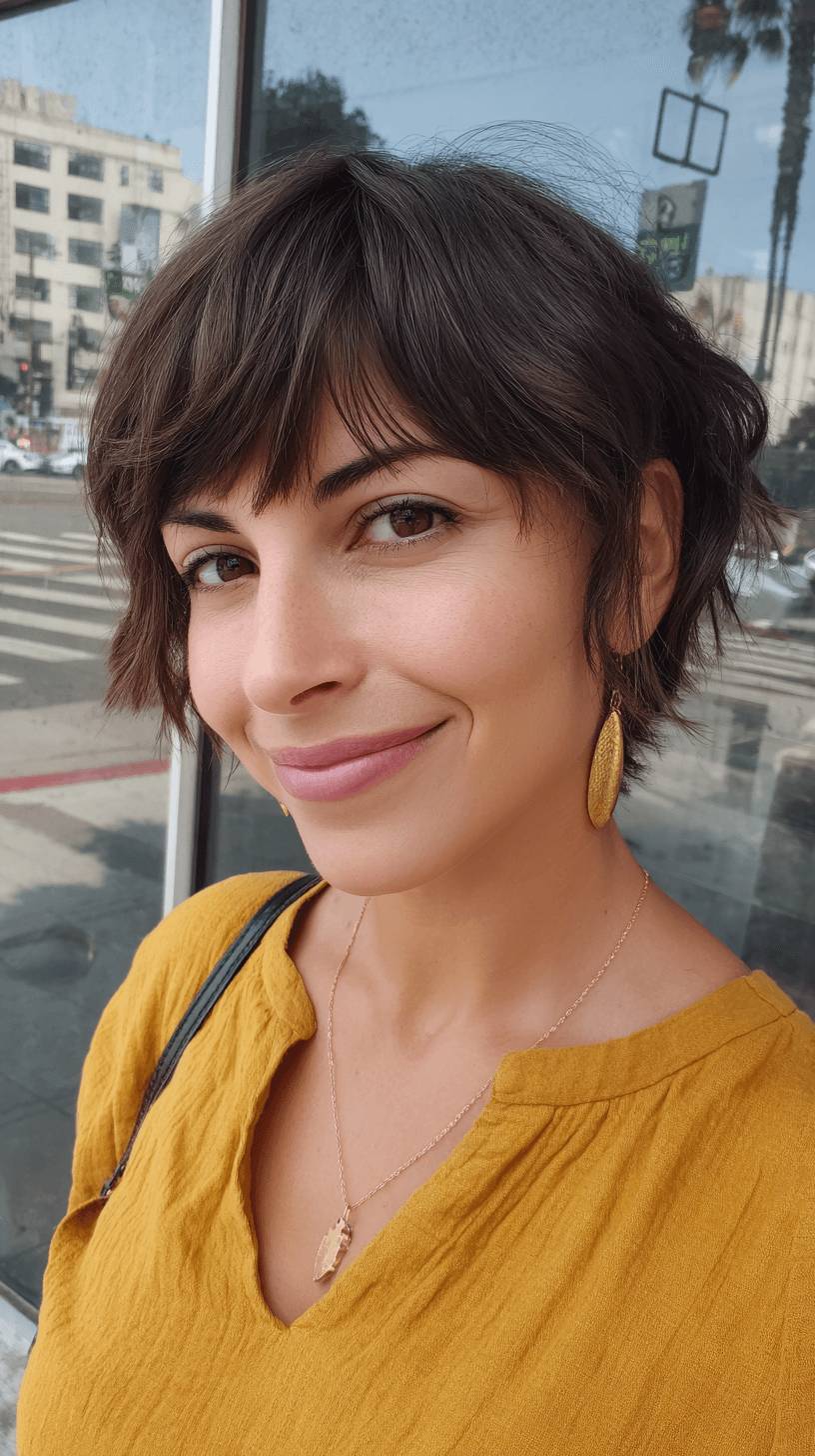 Playful Textured Crop with Soft Bangs