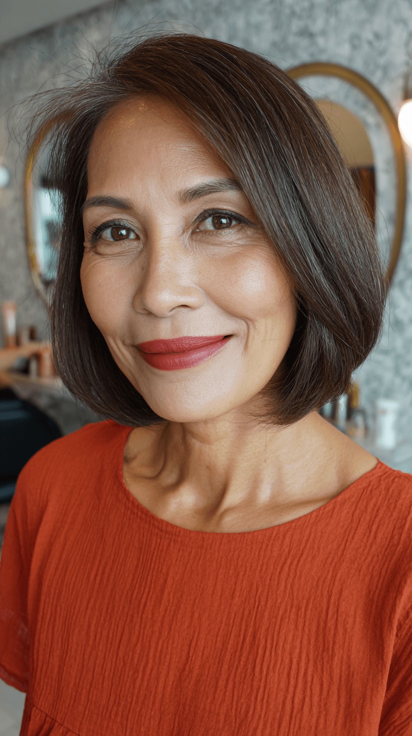 Stylish Blunt Bob with Subtle Movement