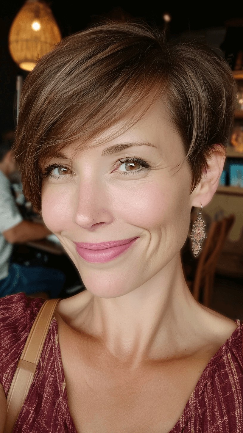 Stylish Short Asymmetrical Cut with Soft Layers