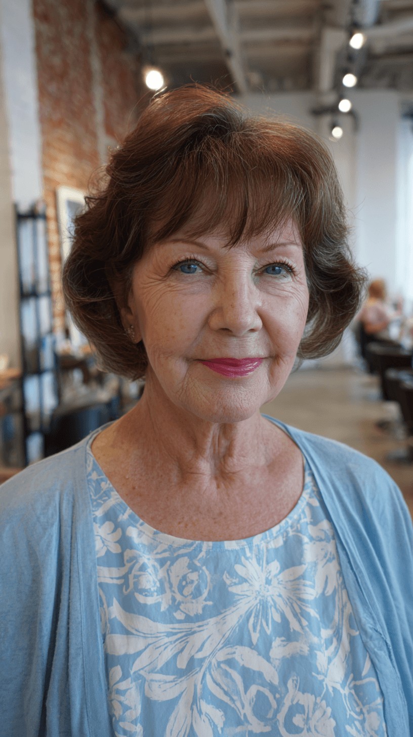 Stylish Soft Curly Bob with Subtle Volume