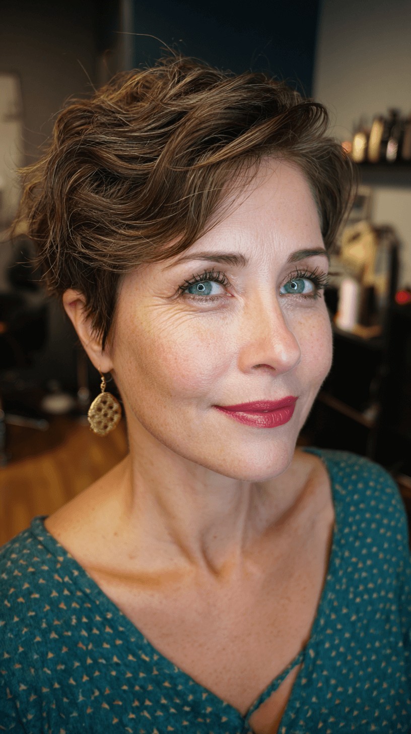 Stylish Textured Short Cut with Soft Waves