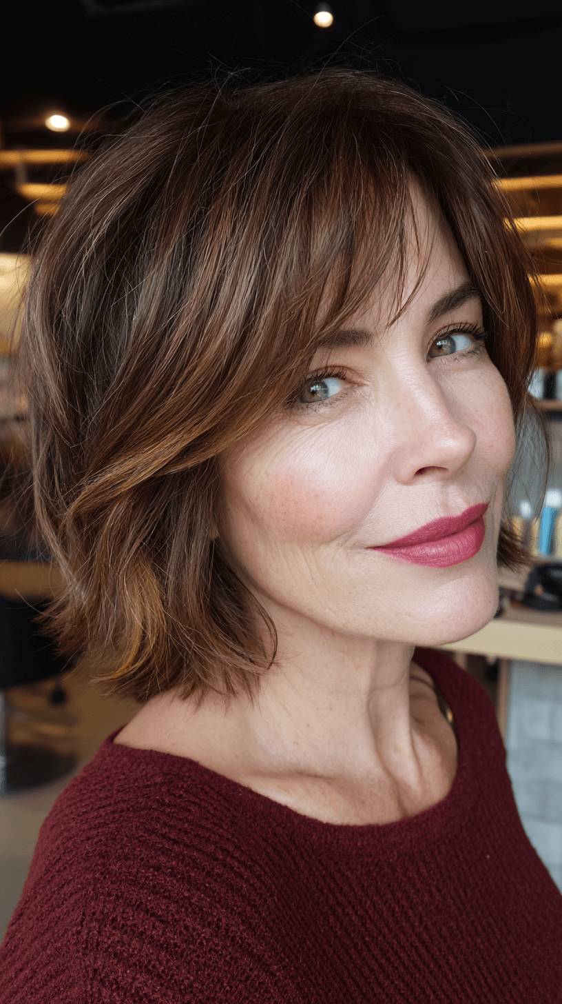 Textured Lob with Soft Face-Framing Layers