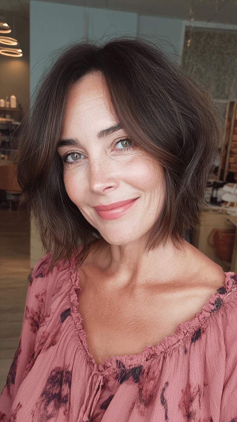 Textured Mid-Length Bob with Soft Layers