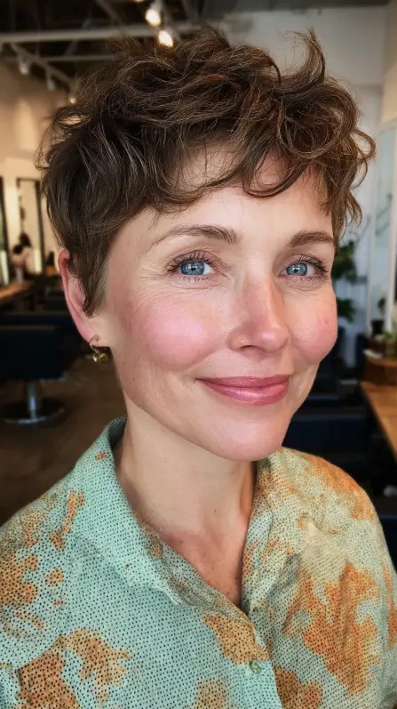 Textured Short Cut with Playful Volume