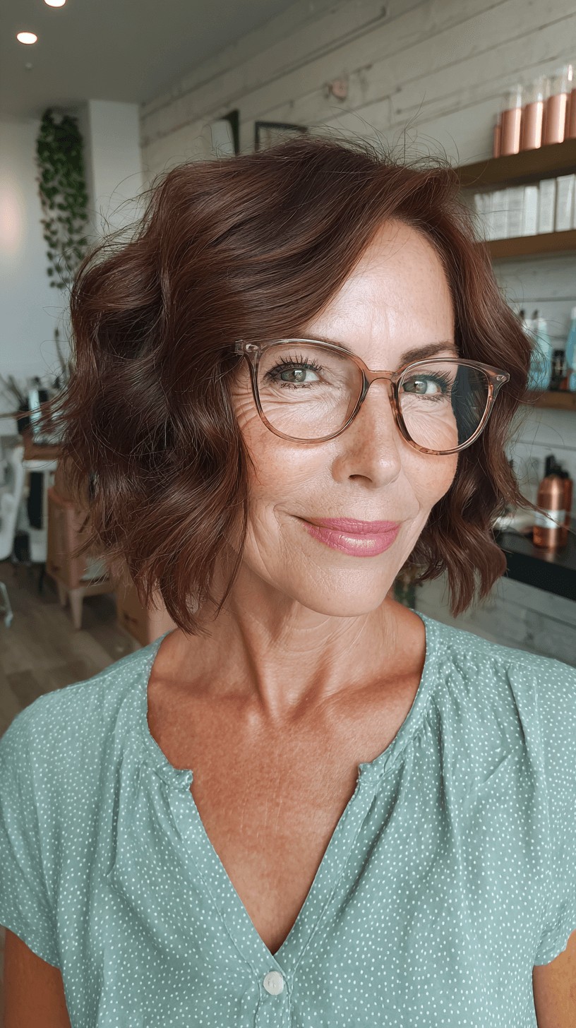 Charming Textured Ripple Bob with Defined Curls