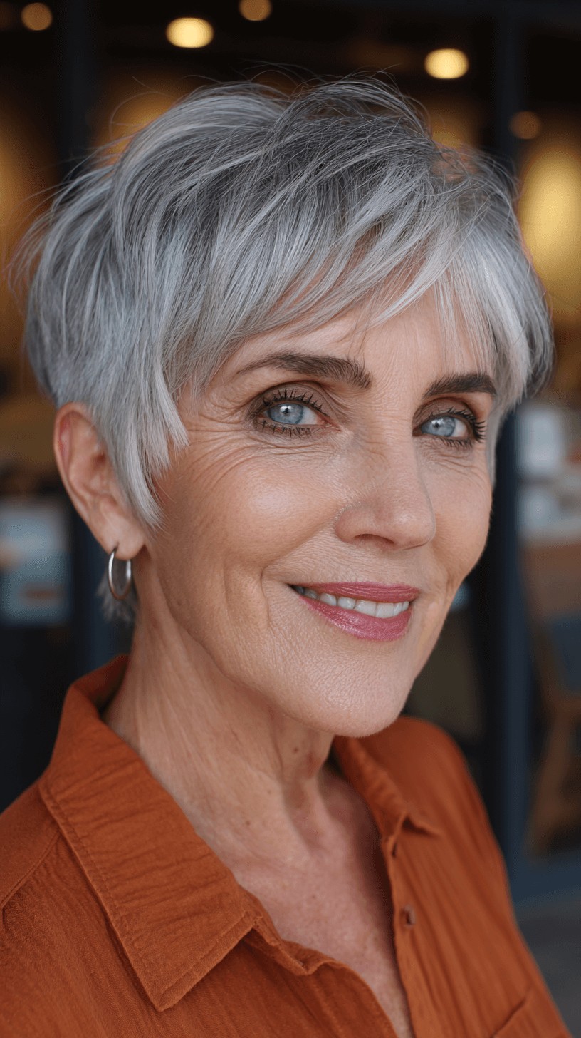 Chic Short Pixie Shag with Subtle Volume