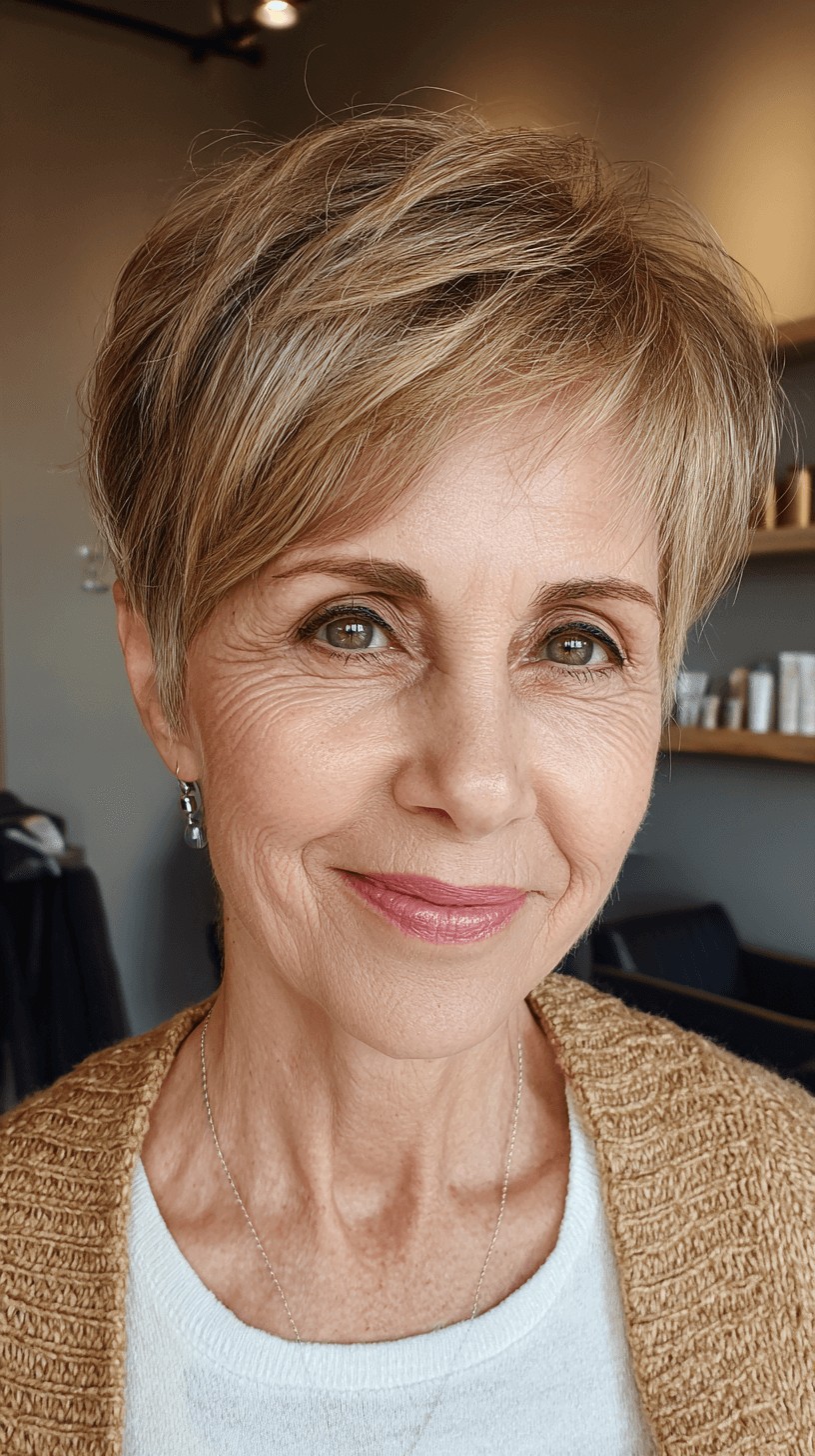 Chic Textured Pixie Shag with Soft Layers