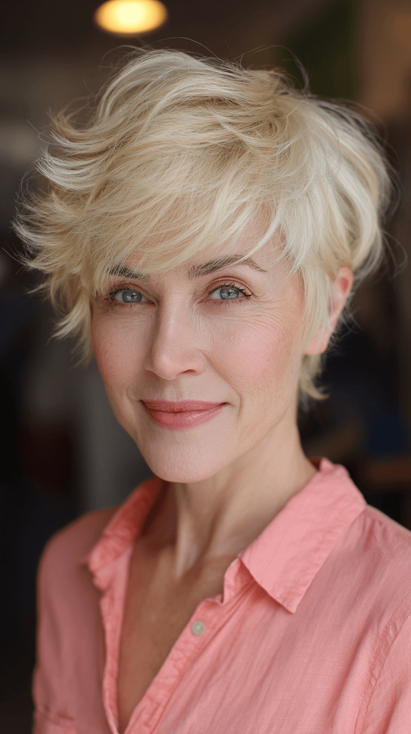 Chic Textured Pixie Shag with Soft Volume