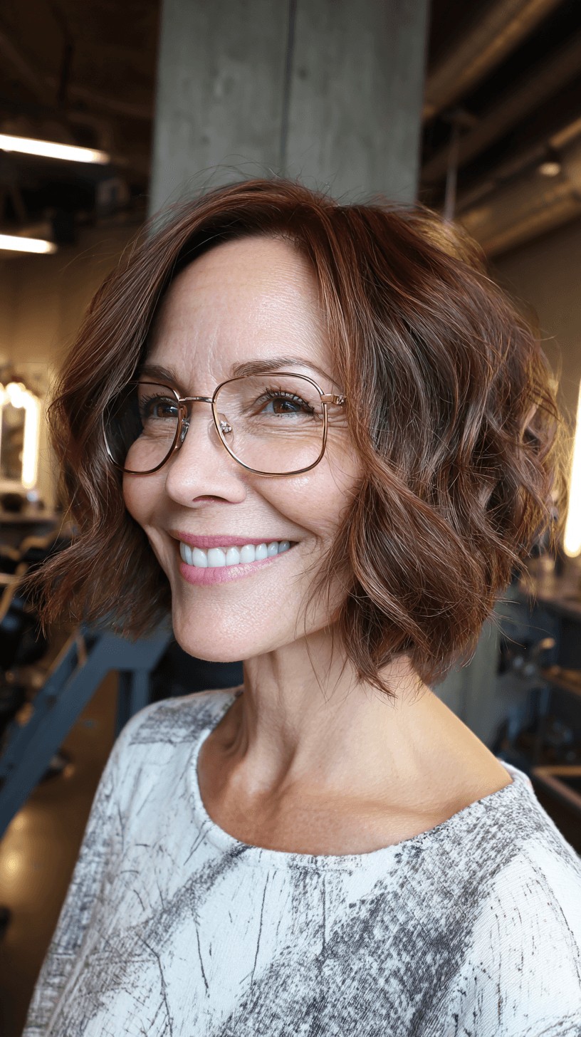 Chic Textured Ripple Bob with Subtle Volume