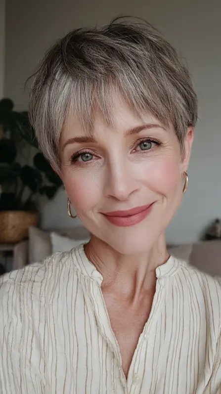 Chic Textured Short Cut with Subtle Layers