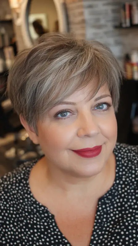 chic textured short haircut for fine hair