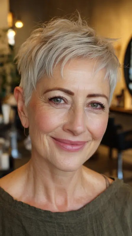 Chic Textured Short Pixie Cut with Subtle Layers