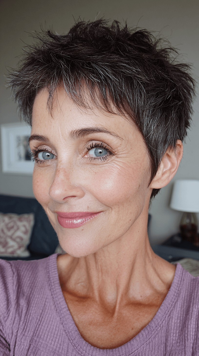 Edgy Layered Pixie Shag with Textured Ends