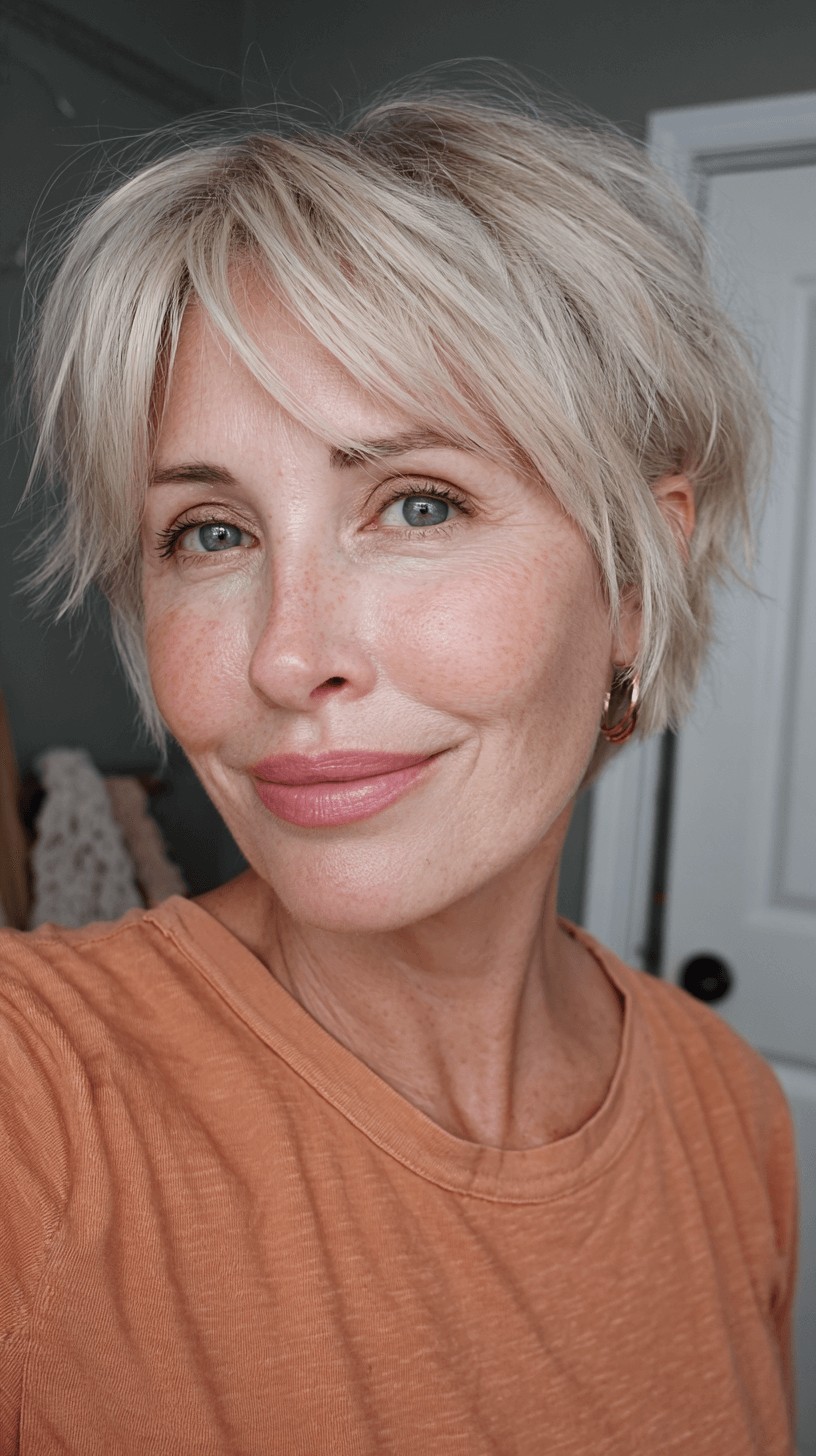 Effortless Choppy Pixie Shag with Soft Bangs