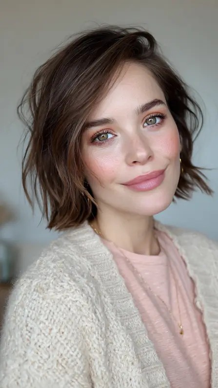 Effortlessly Textured Short Cut with Soft Waves
