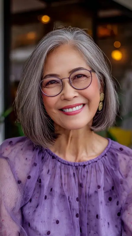Elegant Shoulder-Length Softly Layered Bob