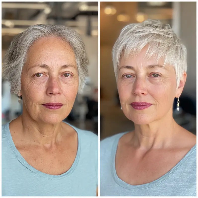 Modern Textured Pixie Cut with Soft Highlights