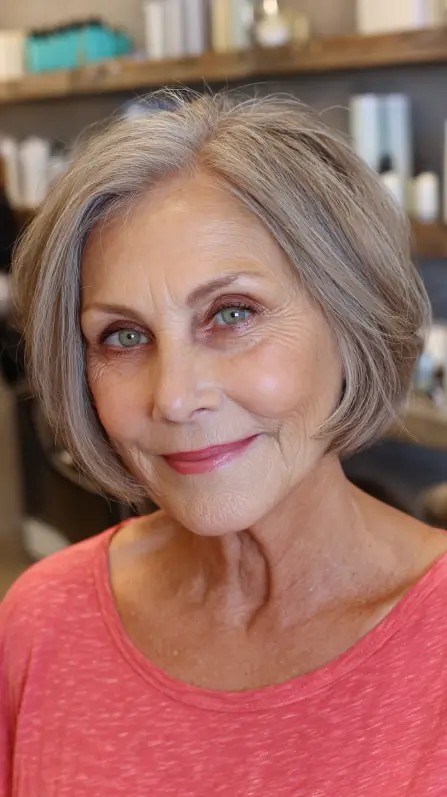 Sleek Textured Bob with Soft Waves