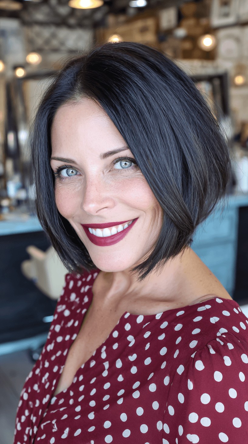 Stylish Blunt Bob with Soft Face Framing