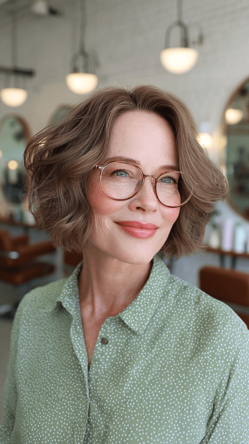 Stylish Soft Ripple Bob with Glasses
