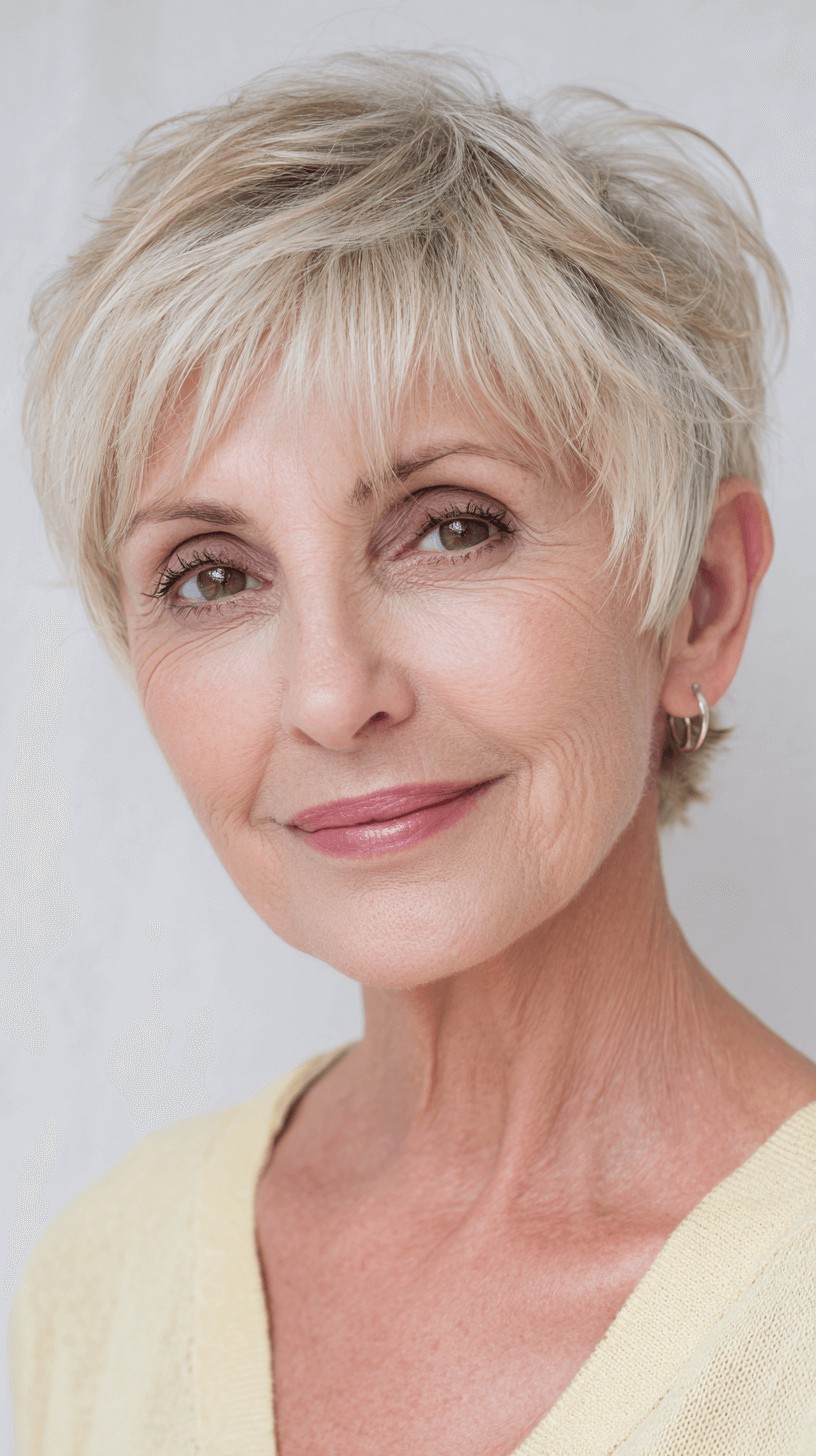 Textured Pixie Shag with Feathered Bangs