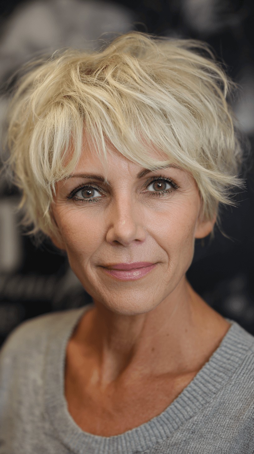Textured Pixie Shag with Soft Face-Framing Layers