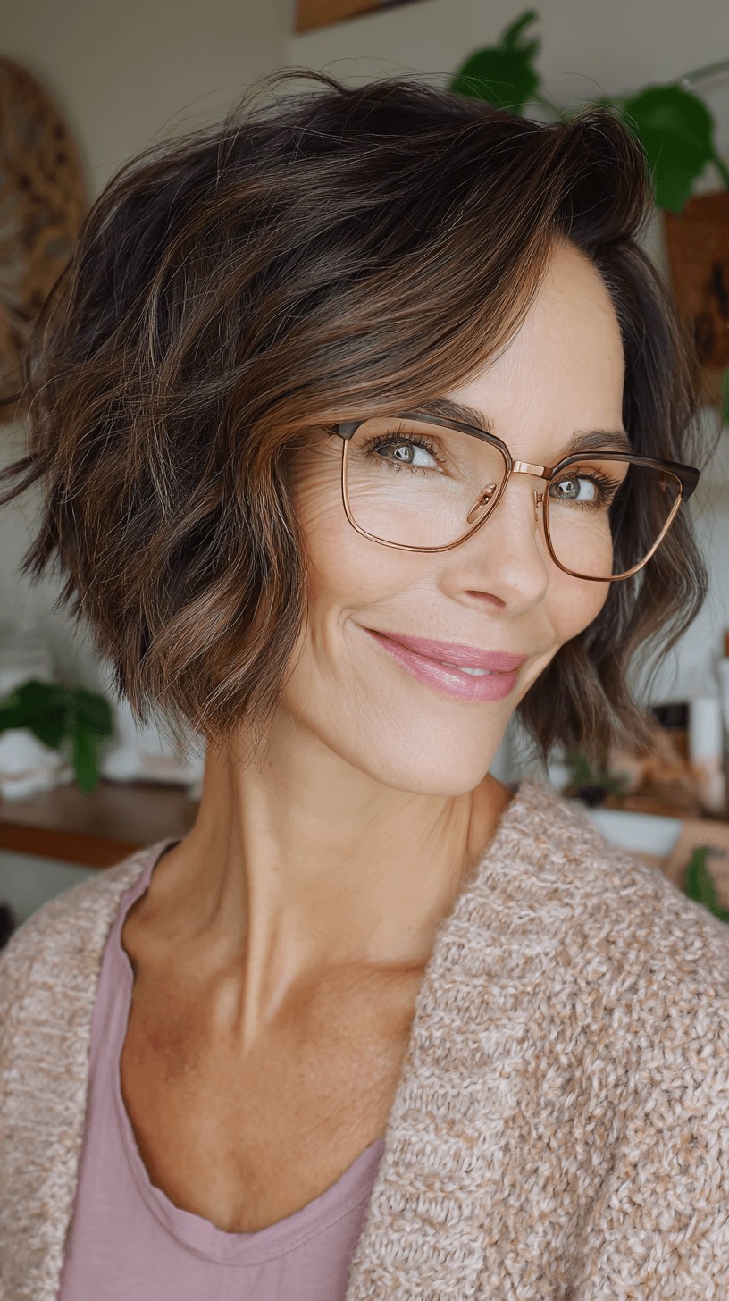 Textured Ripple Bob with Soft Highlights