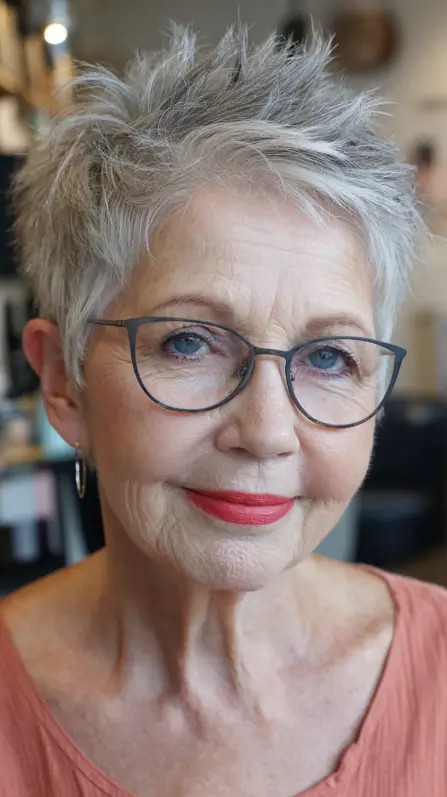 Textured Short Pixie with Edgy Layers
