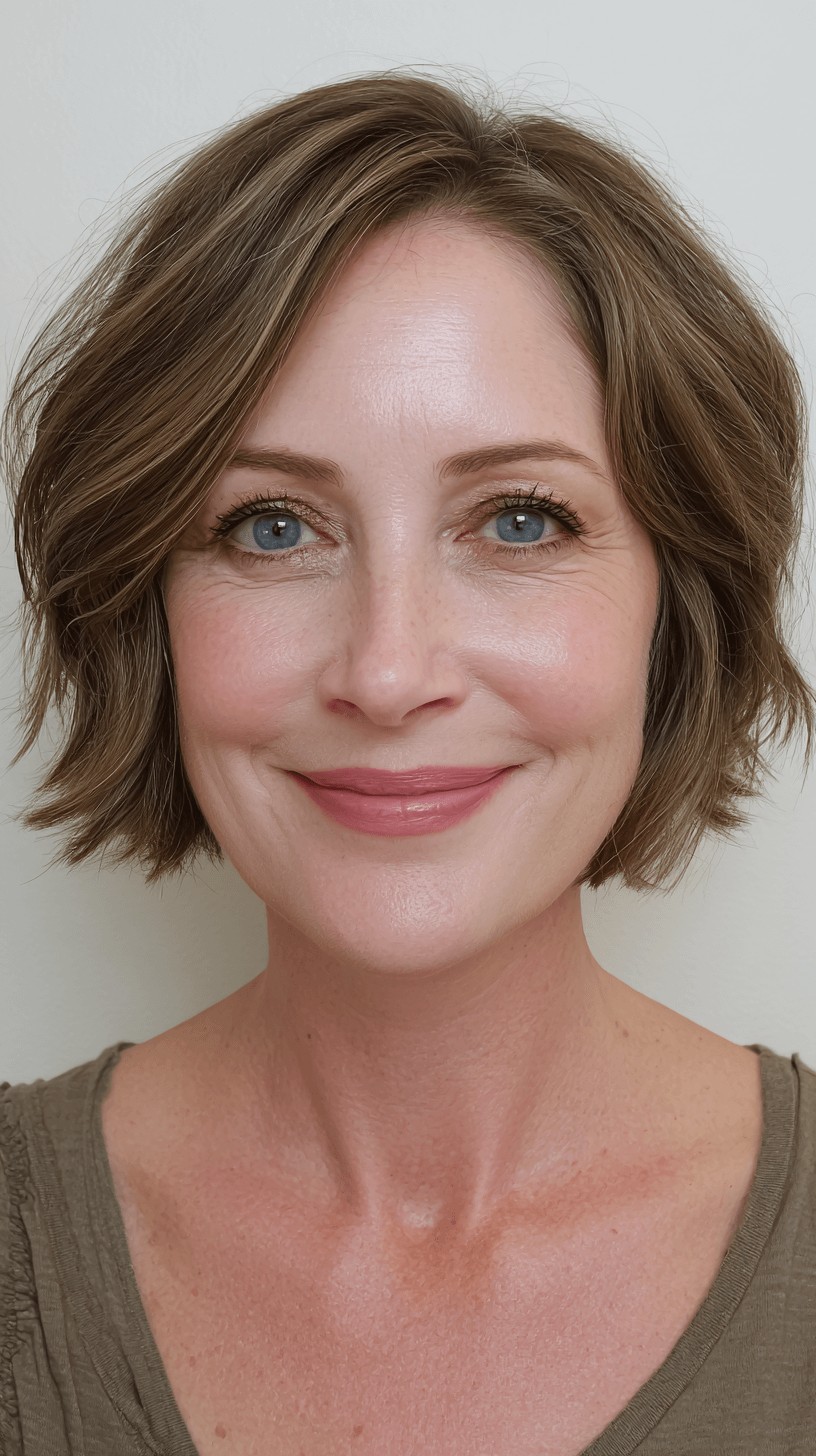 Textured Shoulder-Length Cut with Subtle Waves