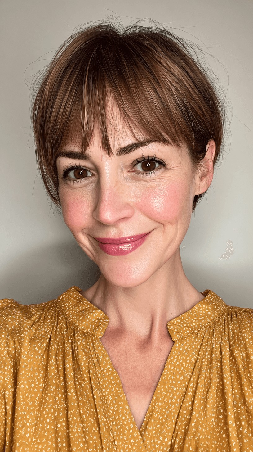 Trendy Textured Pixie with Soft Bangs