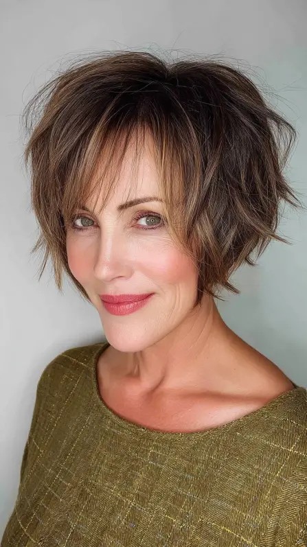 Textured Short Bob with Soft Layers
