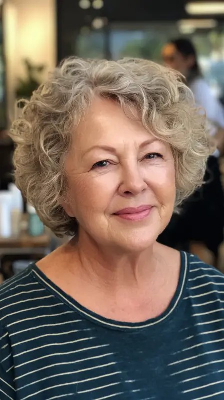 Charming Voluminous Curly Cut with Soft Layers