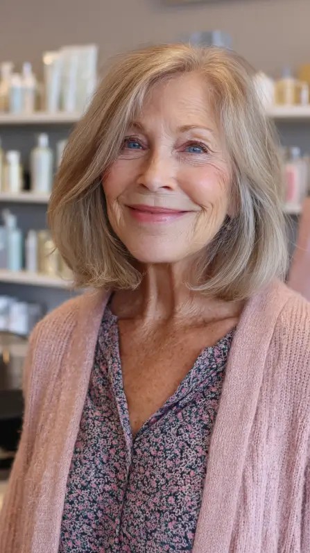 Chic Mid-Length Layered Cut with Soft Waves