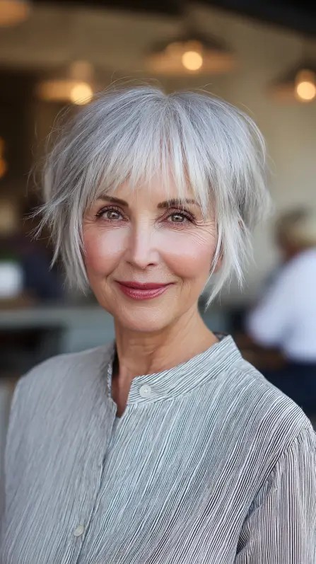 Chic Short Layered Bob with Fluffy Texture
