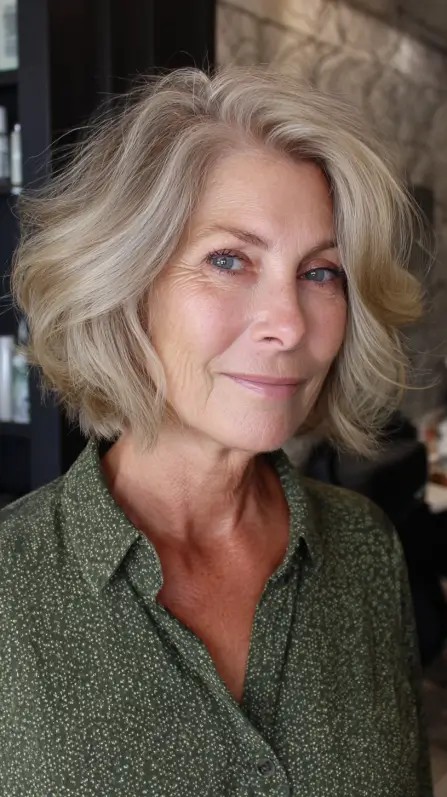 Chic Textured Bob with Soft Waves