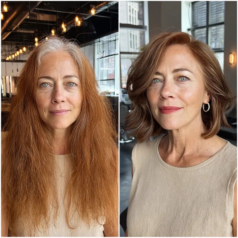 Chic Textured Lob with Soft Waves