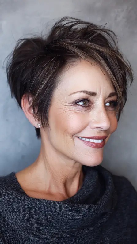 Choppy Textured Short Bob with Subtle Highlights