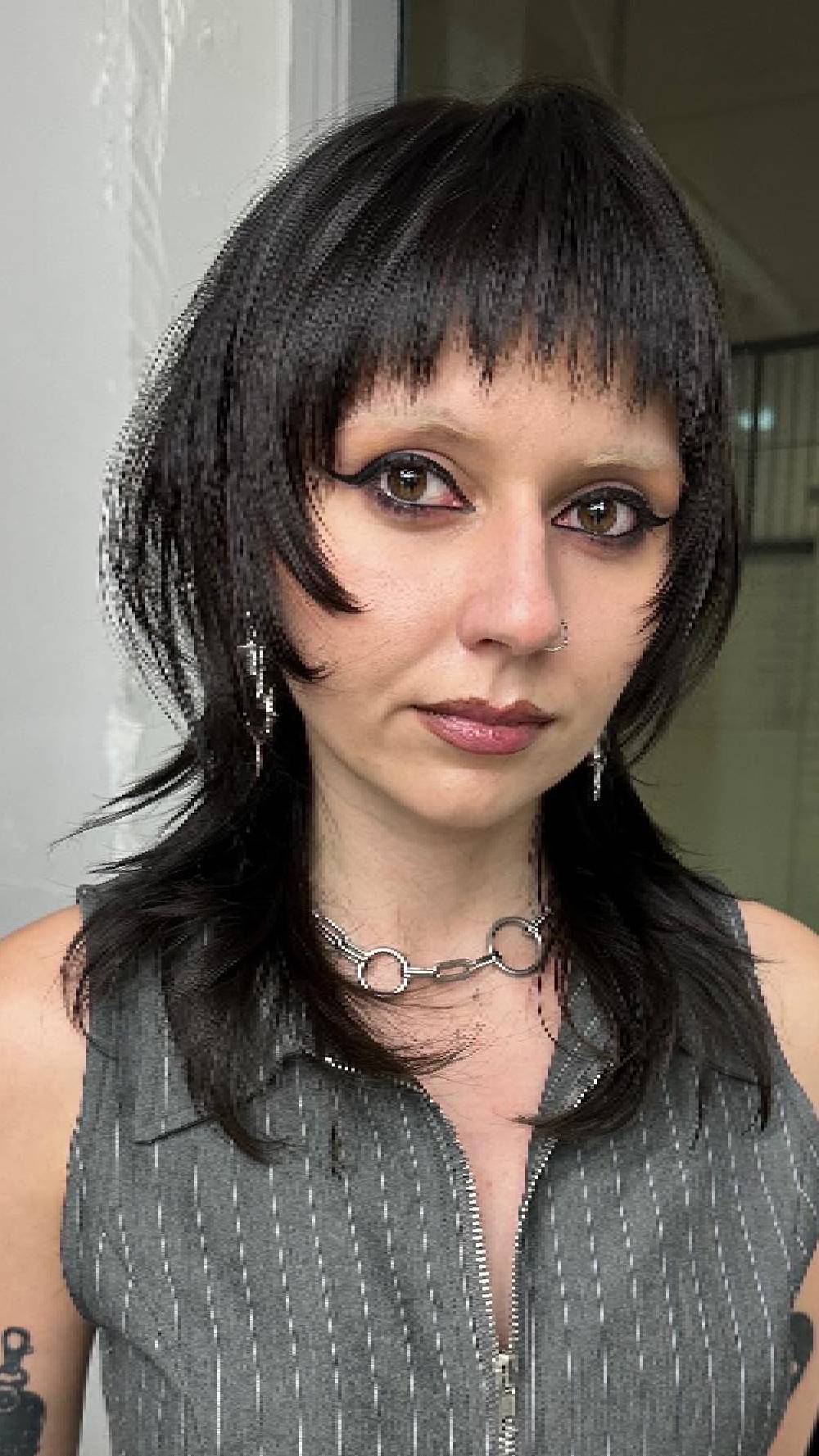 Edgy Textured Wolfcut with Bold Fringe