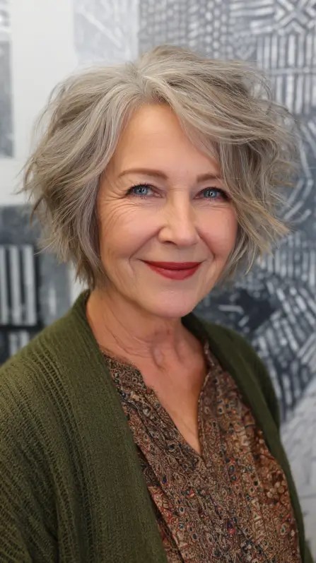 Effortlessly Chic Short Shaggy Bob